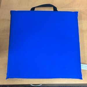 Set of 6 Really Good Stuff Sit-Upons vibrant blue vinyl with black handle